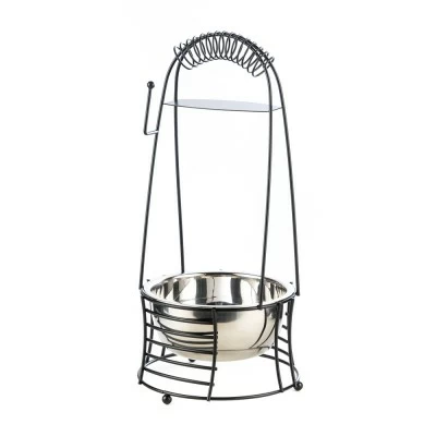 The basket is large black